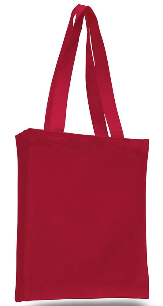 12 ct Affordable Canvas Tote Bag / Book Bag with Gusset - By Dozen