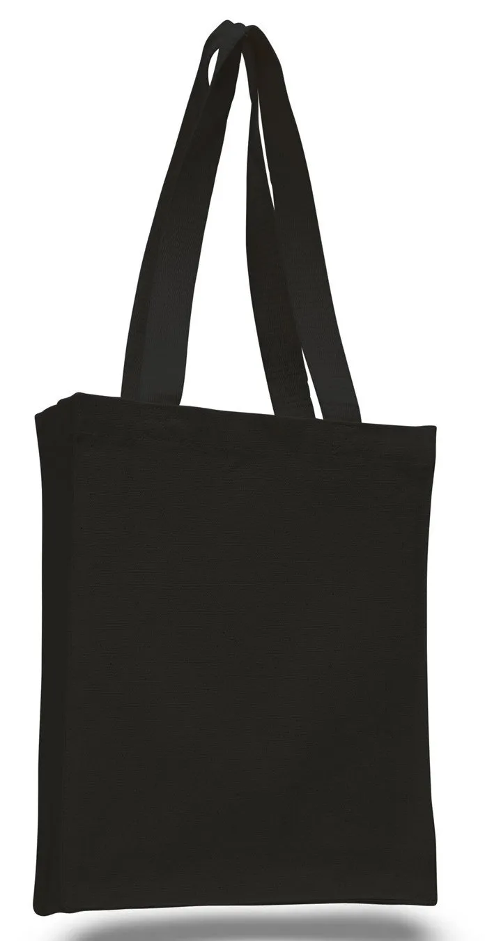 12 ct Affordable Canvas Tote Bag / Book Bag with Gusset - By Dozen