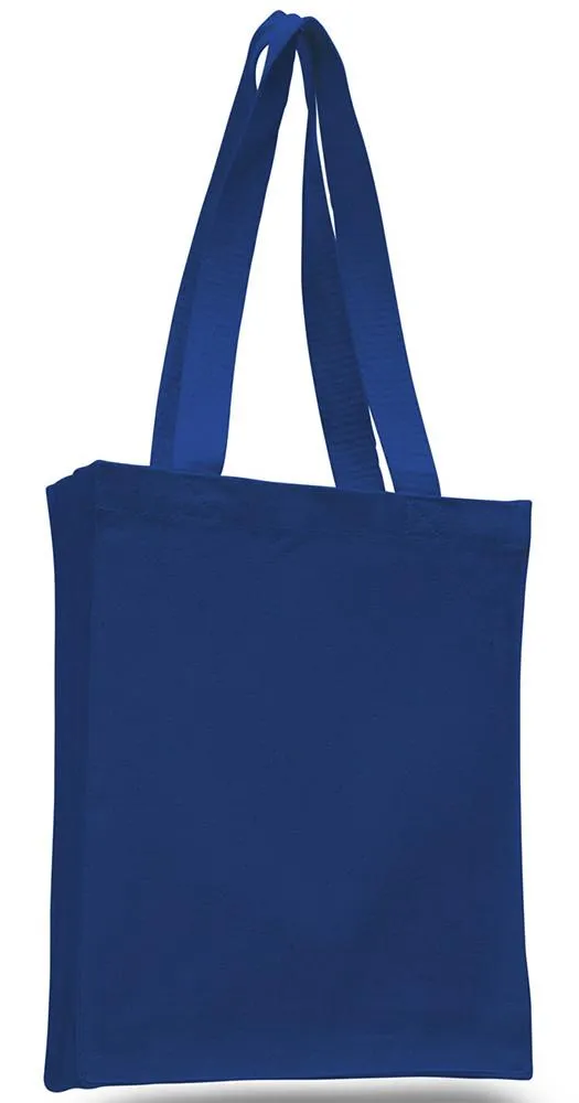 12 ct Affordable Canvas Tote Bag / Book Bag with Gusset - By Dozen