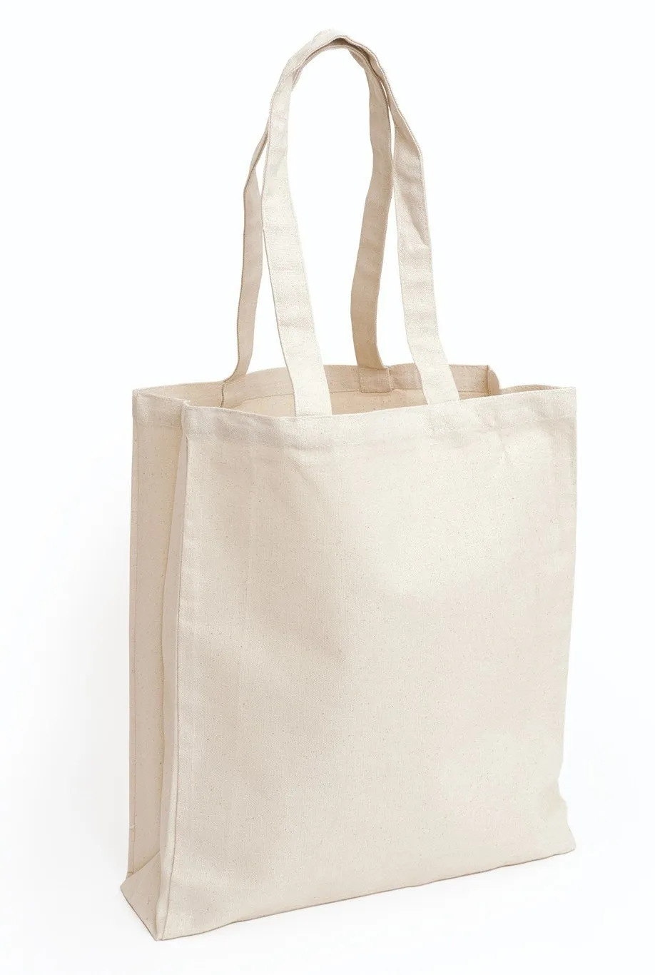 12 ct Affordable Canvas Tote Bag / Book Bag with Gusset - By Dozen