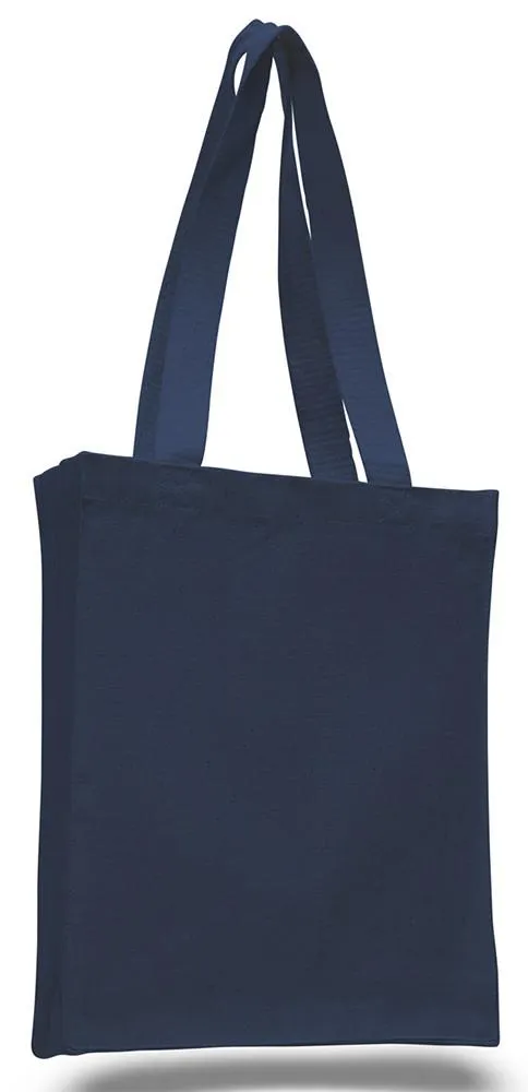 12 ct Affordable Canvas Tote Bag / Book Bag with Gusset - By Dozen