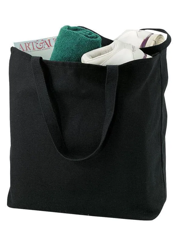 12 ct Oversized Jumbo 100% Twill Cotton Tote Bag - By Dozen