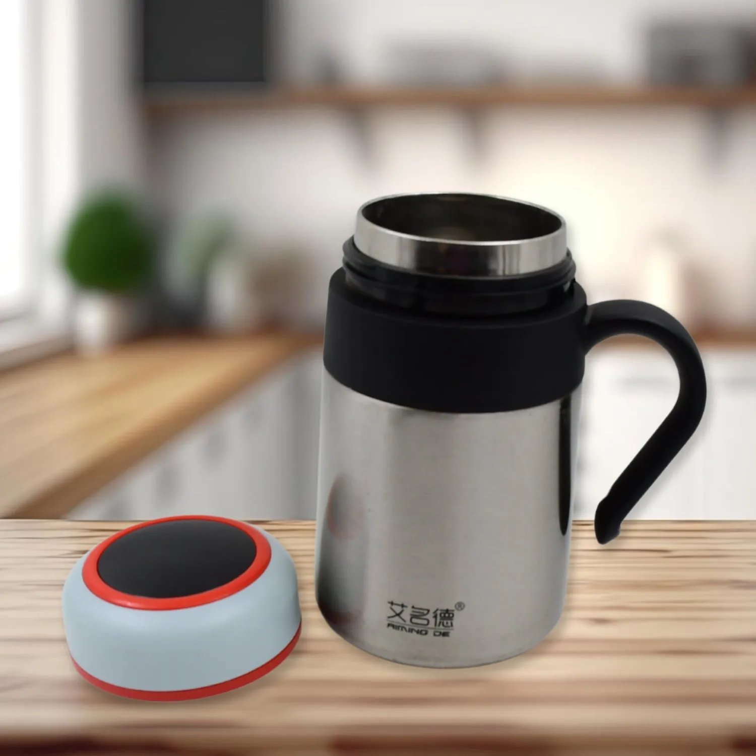 13226 Stainless Steel Mug / Bottle Vacuum Insulated Cup With Handle & Small Cup (420 ML)