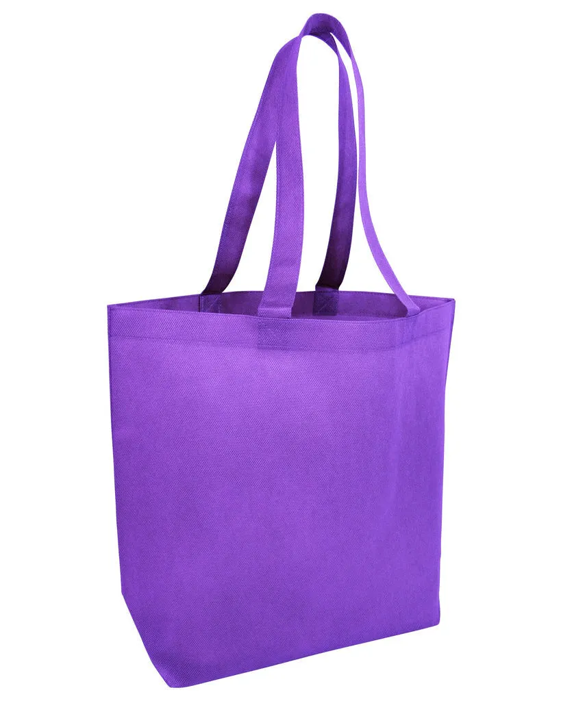 300 ct Economical Promotional Large Tote Bags with Bottom Gusset - By Case