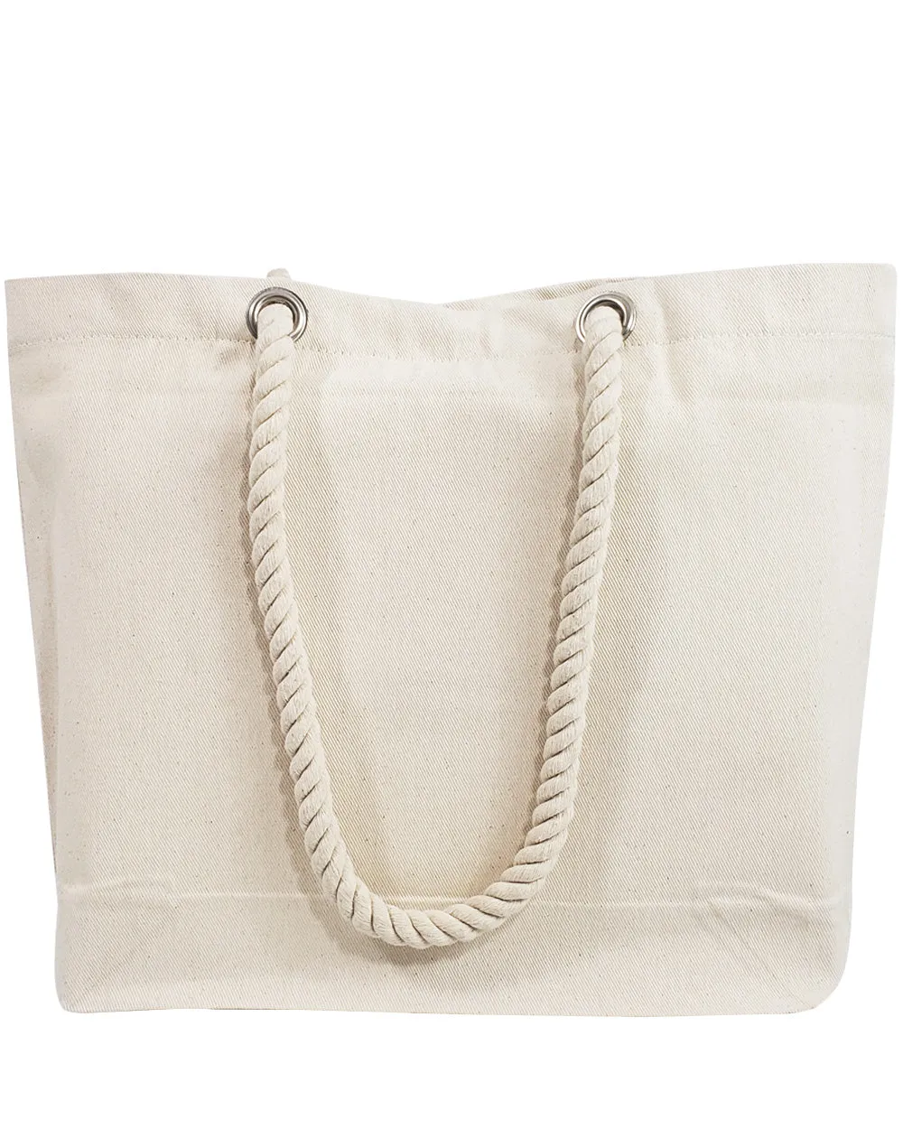 42 ct Canvas Beach Tote Bag with Fancy Rope Handles- By Case