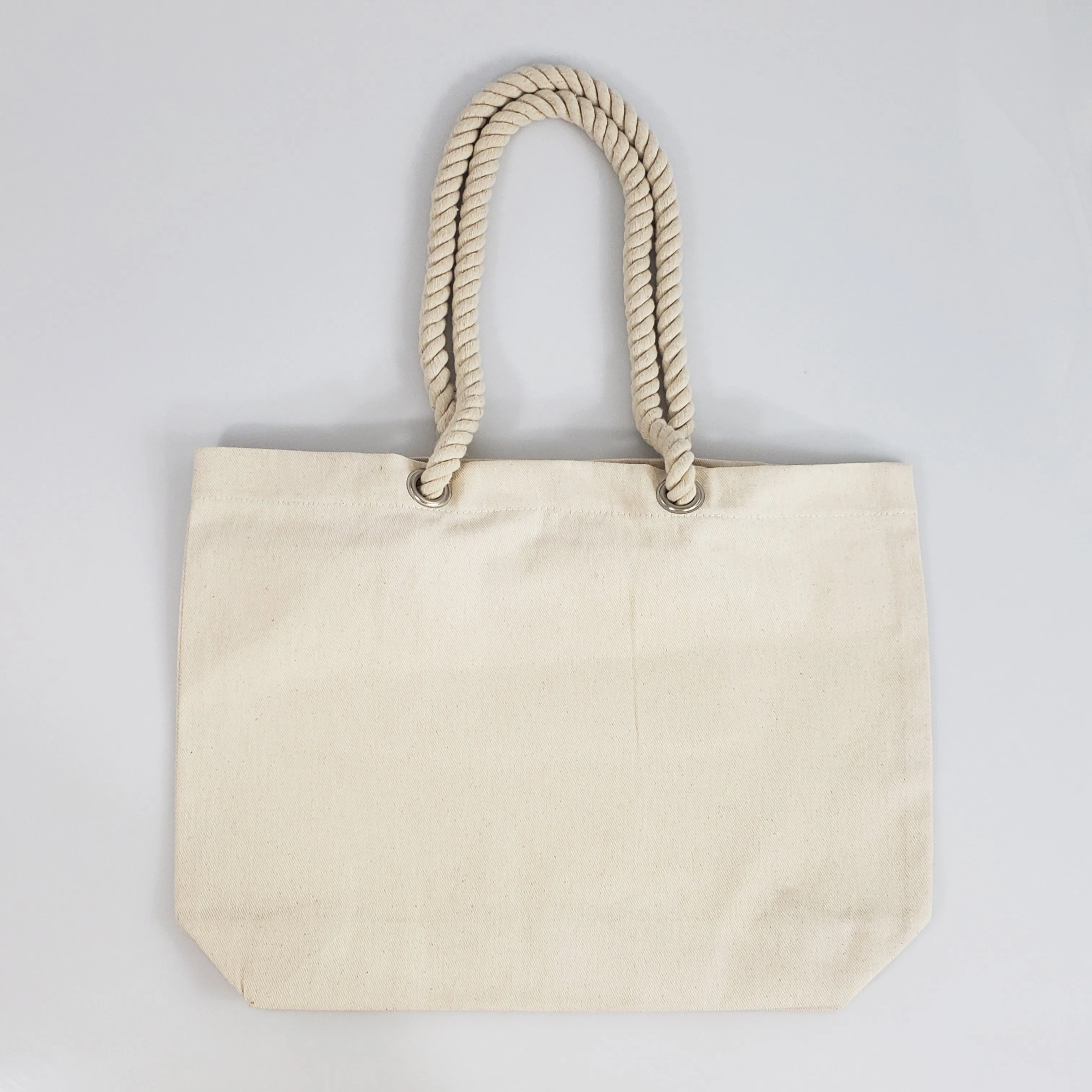 42 ct Canvas Beach Tote Bag with Fancy Rope Handles- By Case