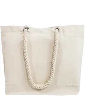 42 ct Canvas Beach Tote Bag with Fancy Rope Handles- By Case