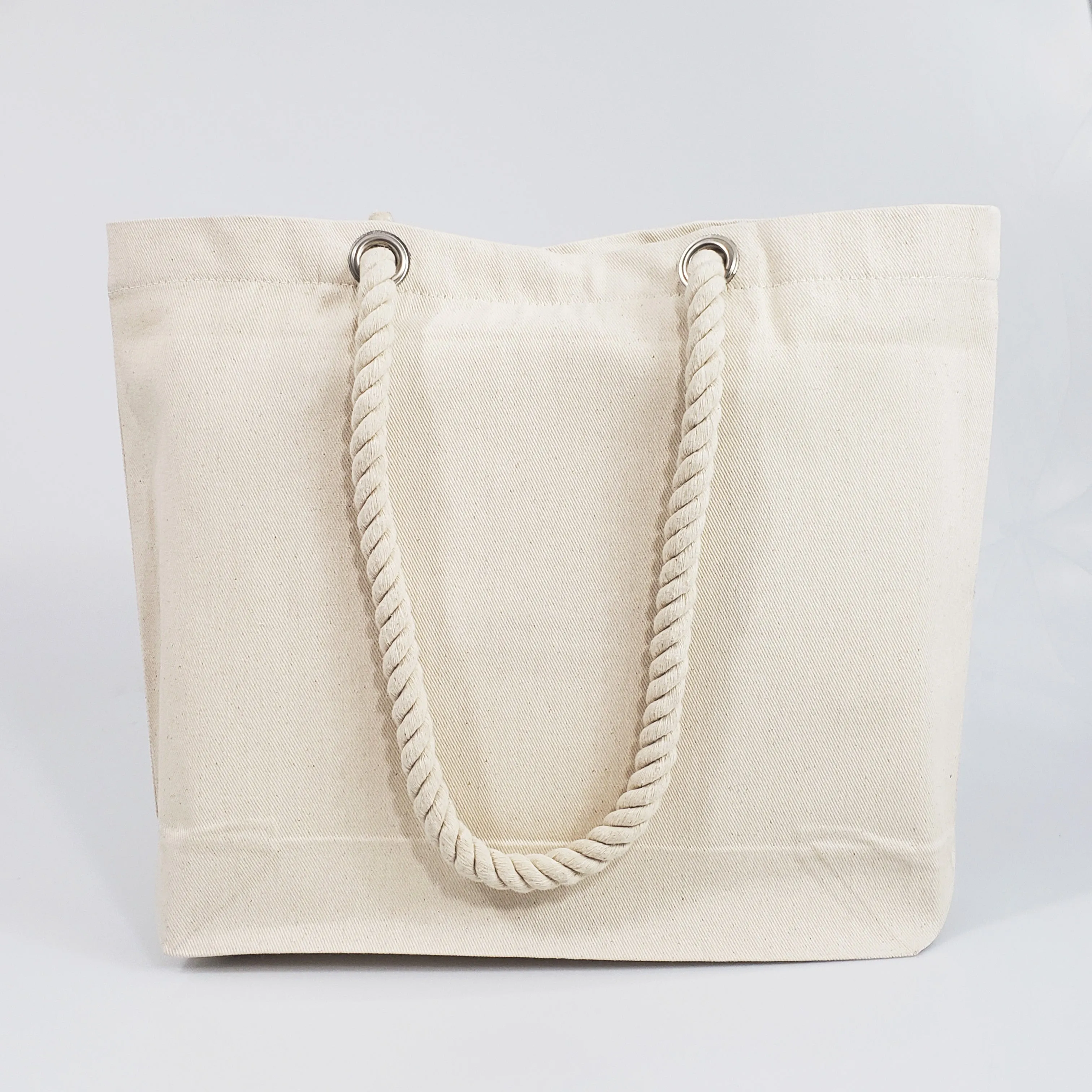 42 ct Canvas Beach Tote Bag with Fancy Rope Handles- By Case