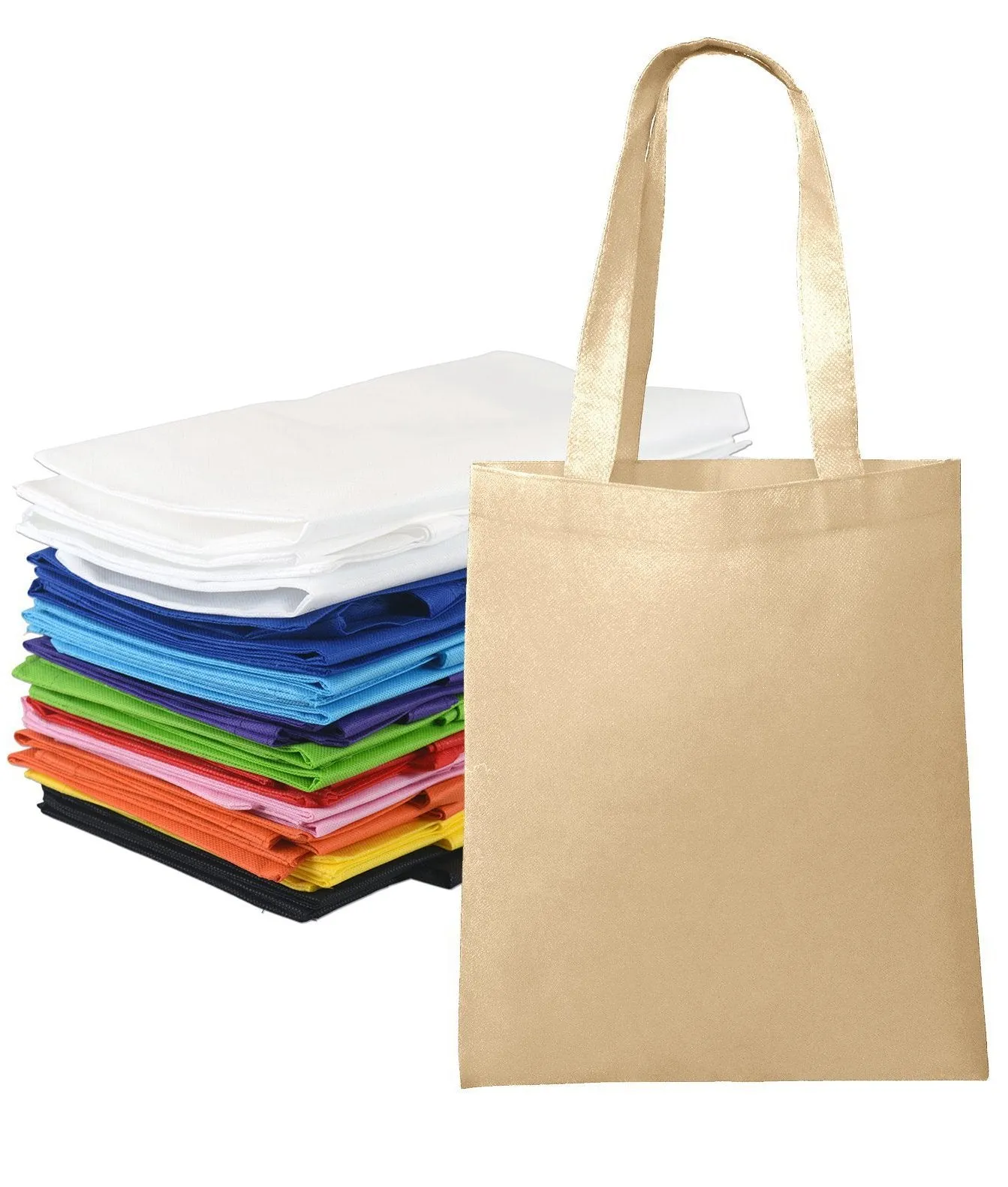 500 ct Promotional Reusable Tote Bags - By Case