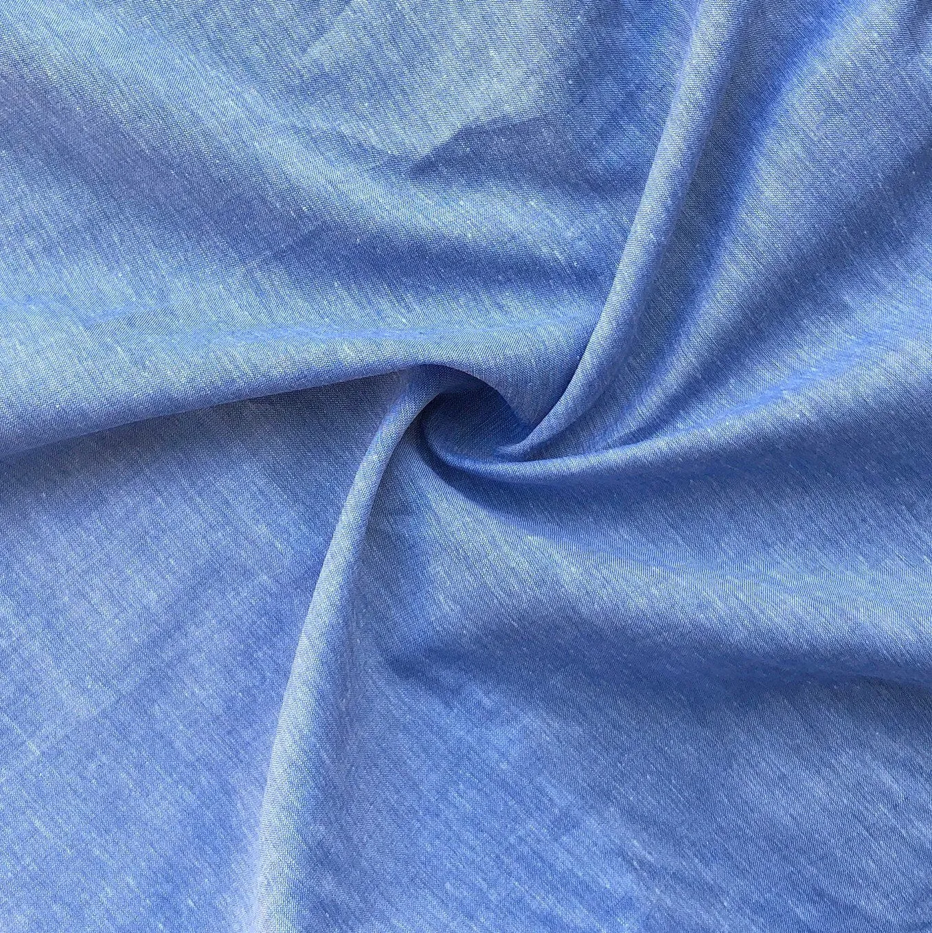 58" 100% Pima Cotton Chambray Voile Baby Blue Light Woven Fabric By the Yard