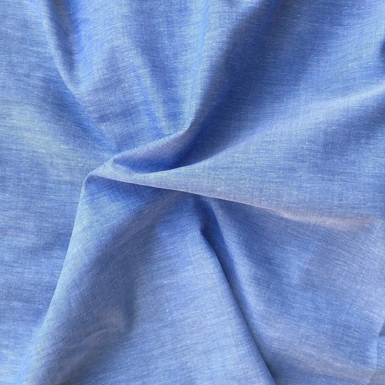 58" 100% Pima Cotton Chambray Voile Baby Blue Light Woven Fabric By the Yard