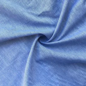 58" 100% Pima Cotton Chambray Voile Baby Blue Light Woven Fabric By the Yard