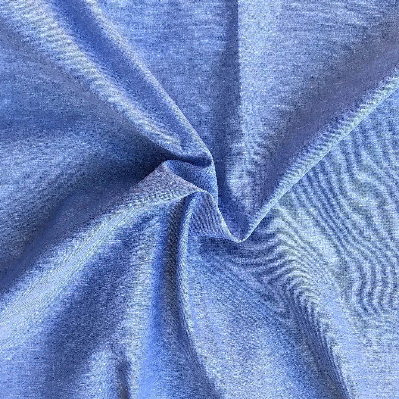 58" 100% Pima Cotton Chambray Voile Baby Blue Light Woven Fabric By the Yard