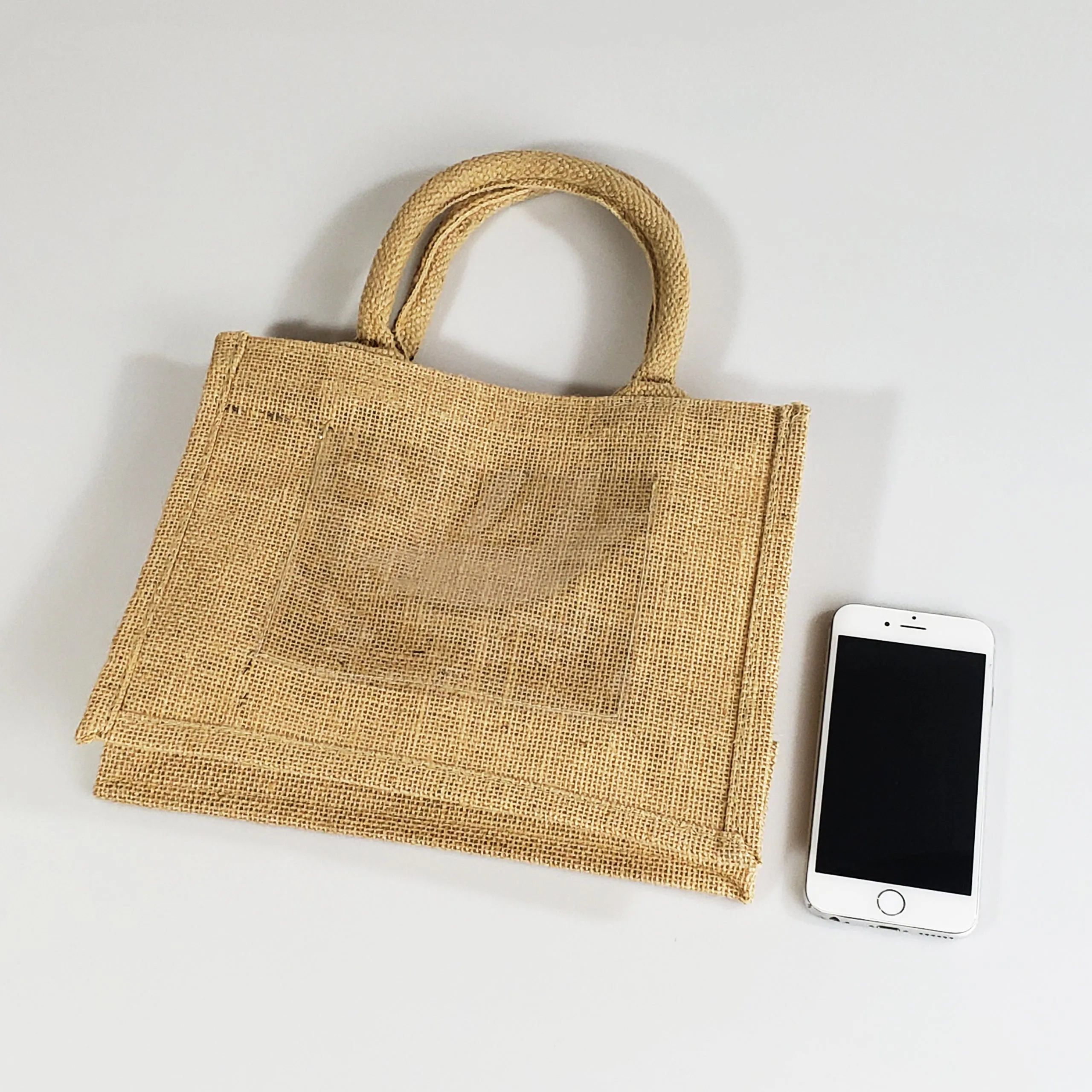 6 ct Rustic Wedding Favor Burlap Bags / Promotional Jute Totes - By Bundle