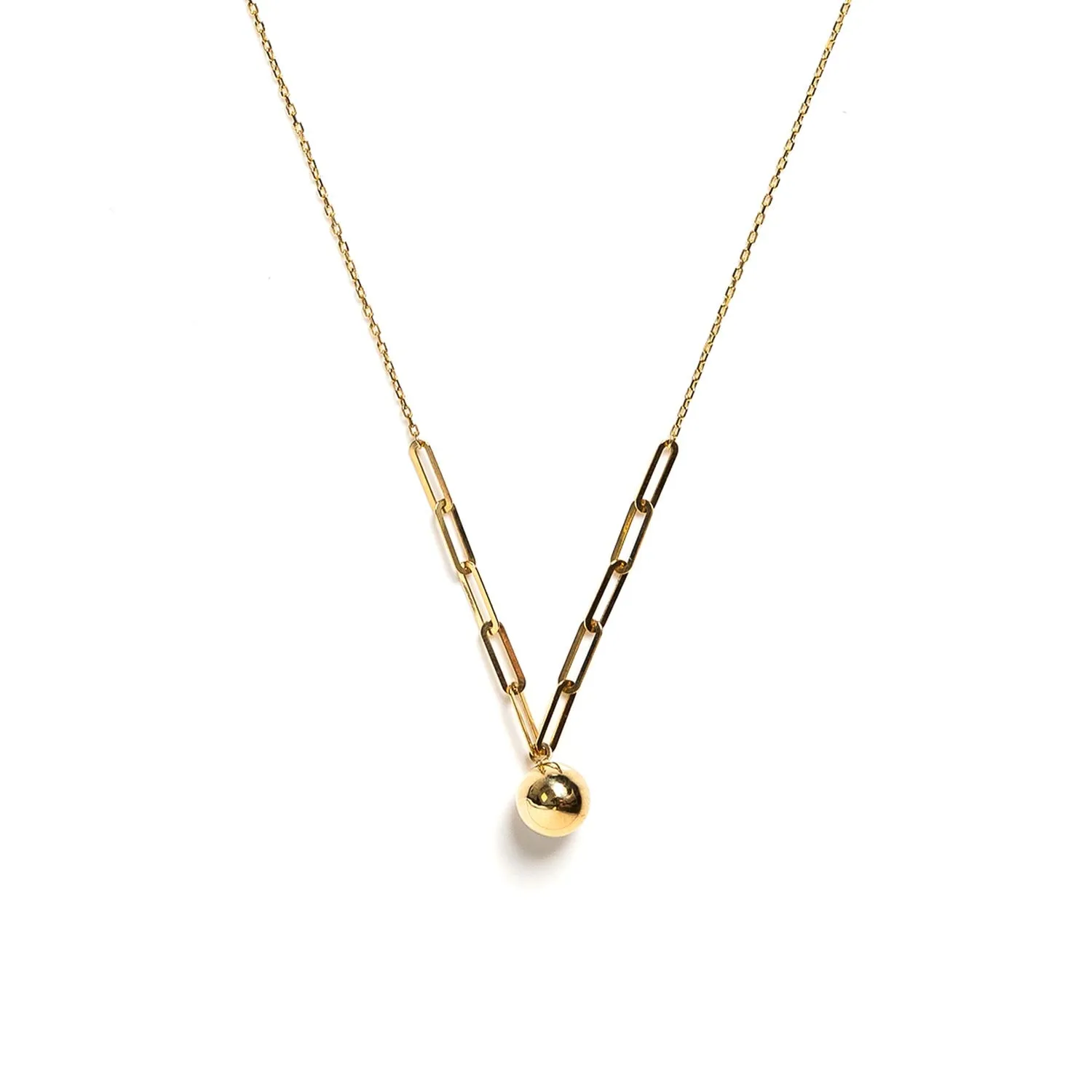 9 Carat Gold Collection Ball Pendant Necklace, Gold