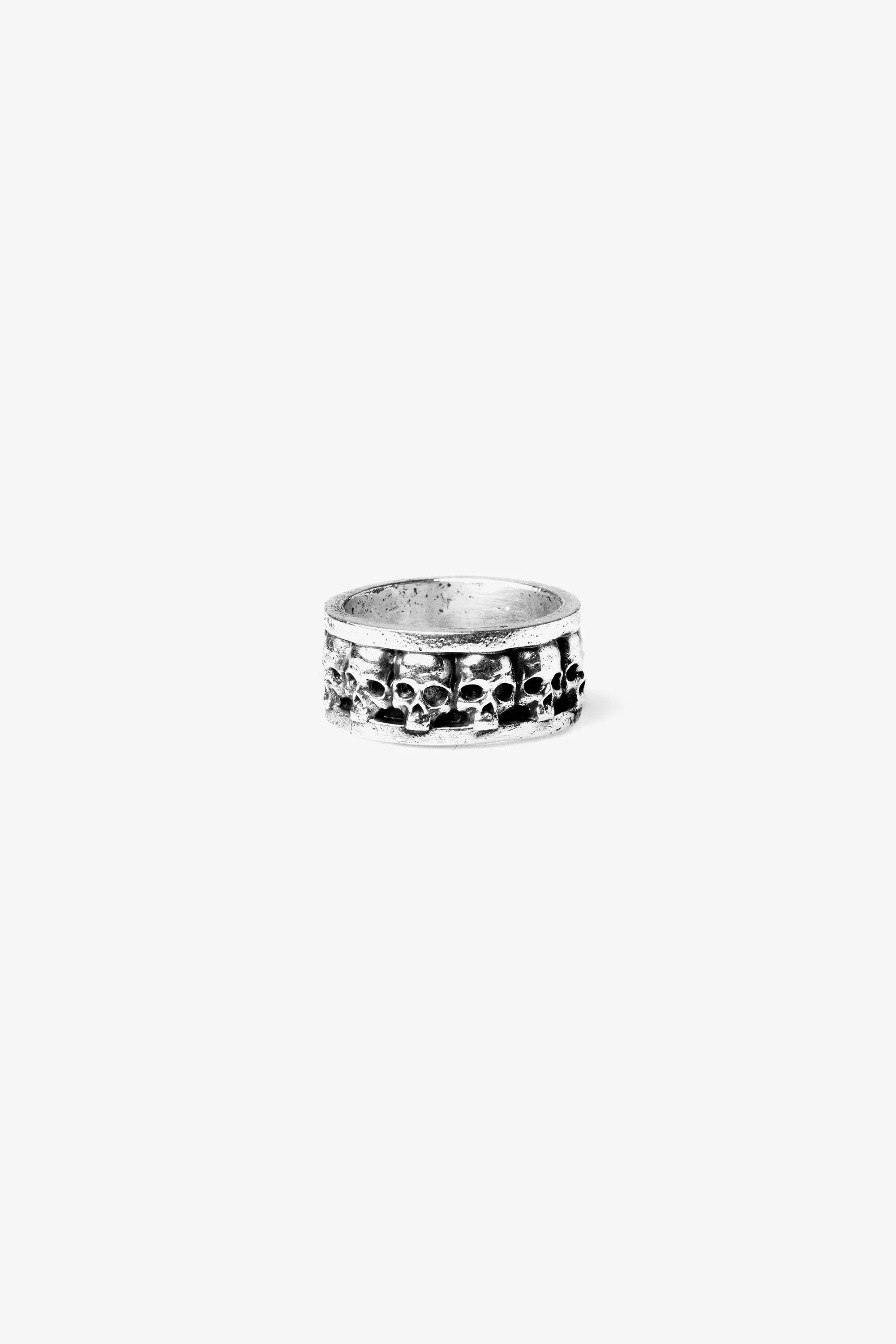 .925 Band of Skulls Ring