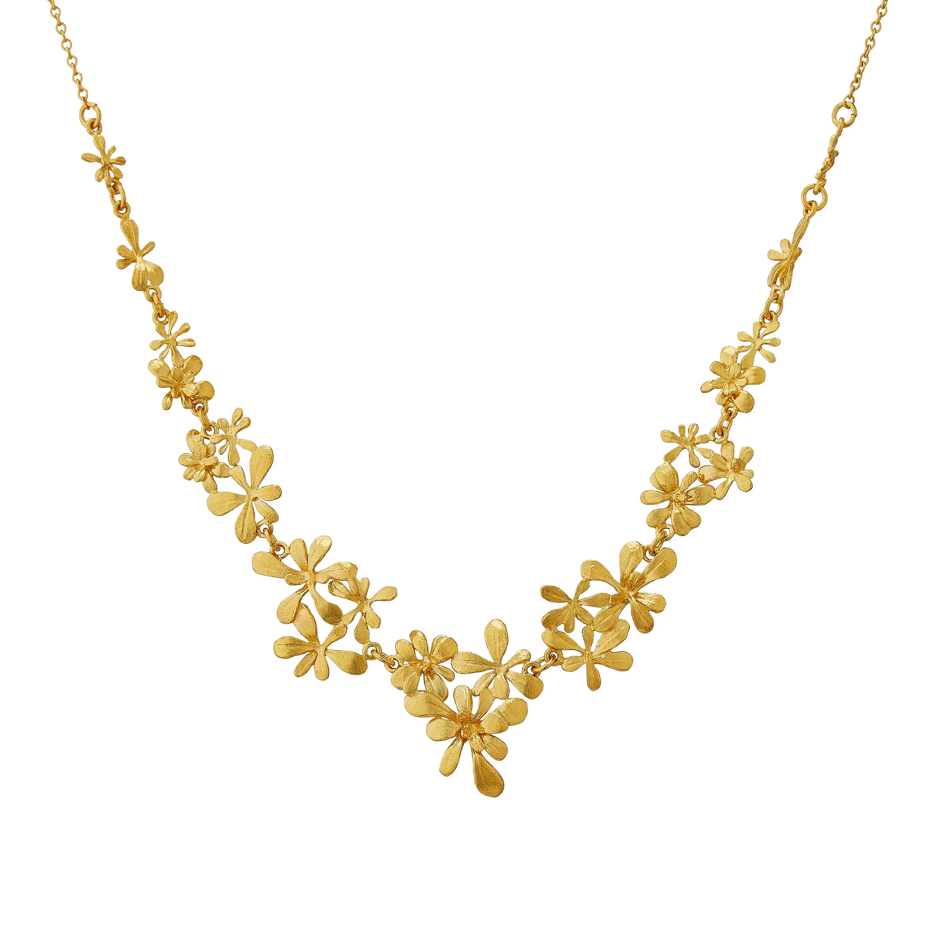 Alex Monroe Clustered Rosette Allure Collar Necklace