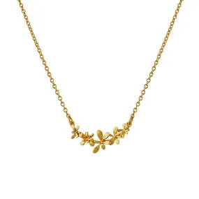 Alex Monroe Gold Plated Sprouting Rosette In-line Necklace