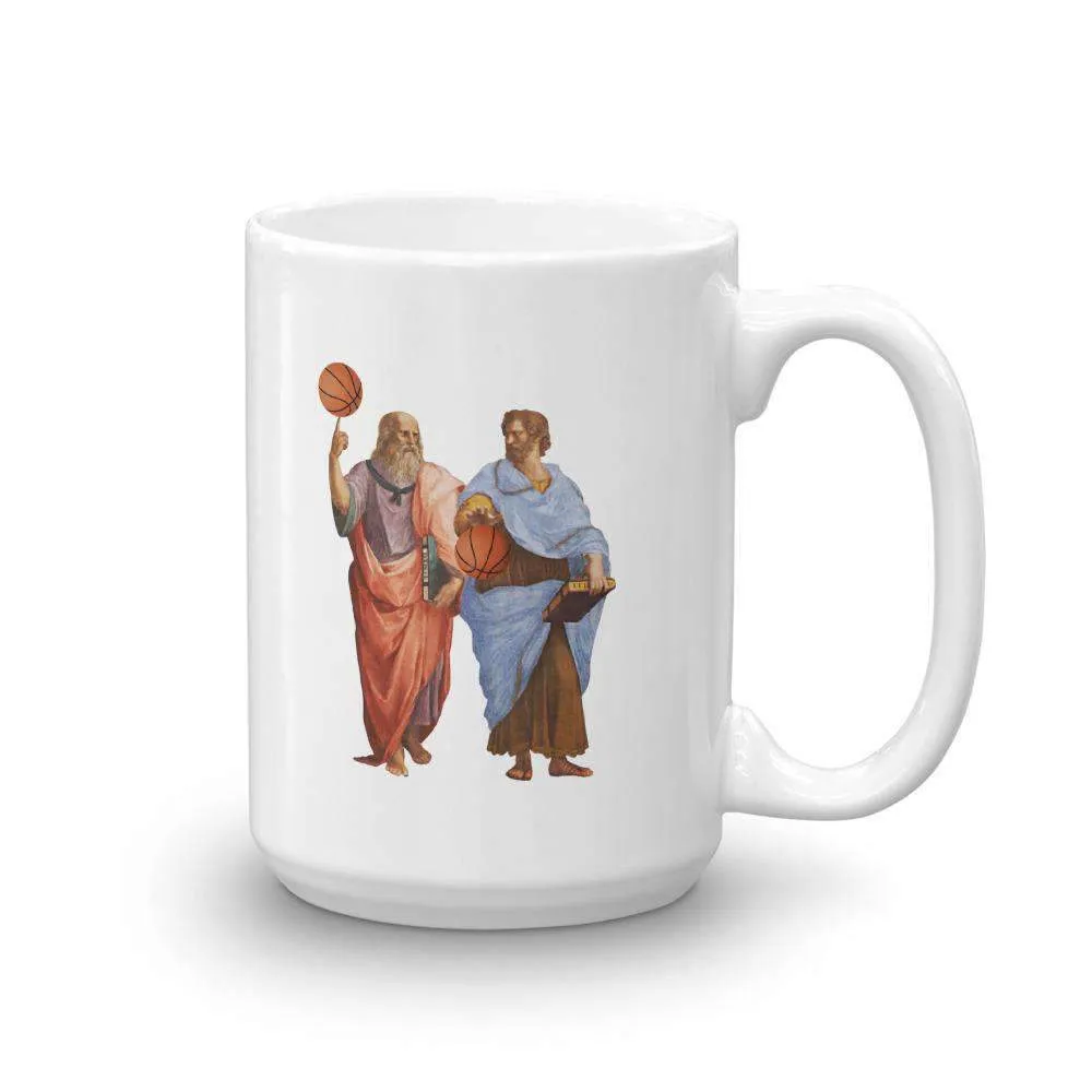 Aristotle and Plato with Basketballs - Mug