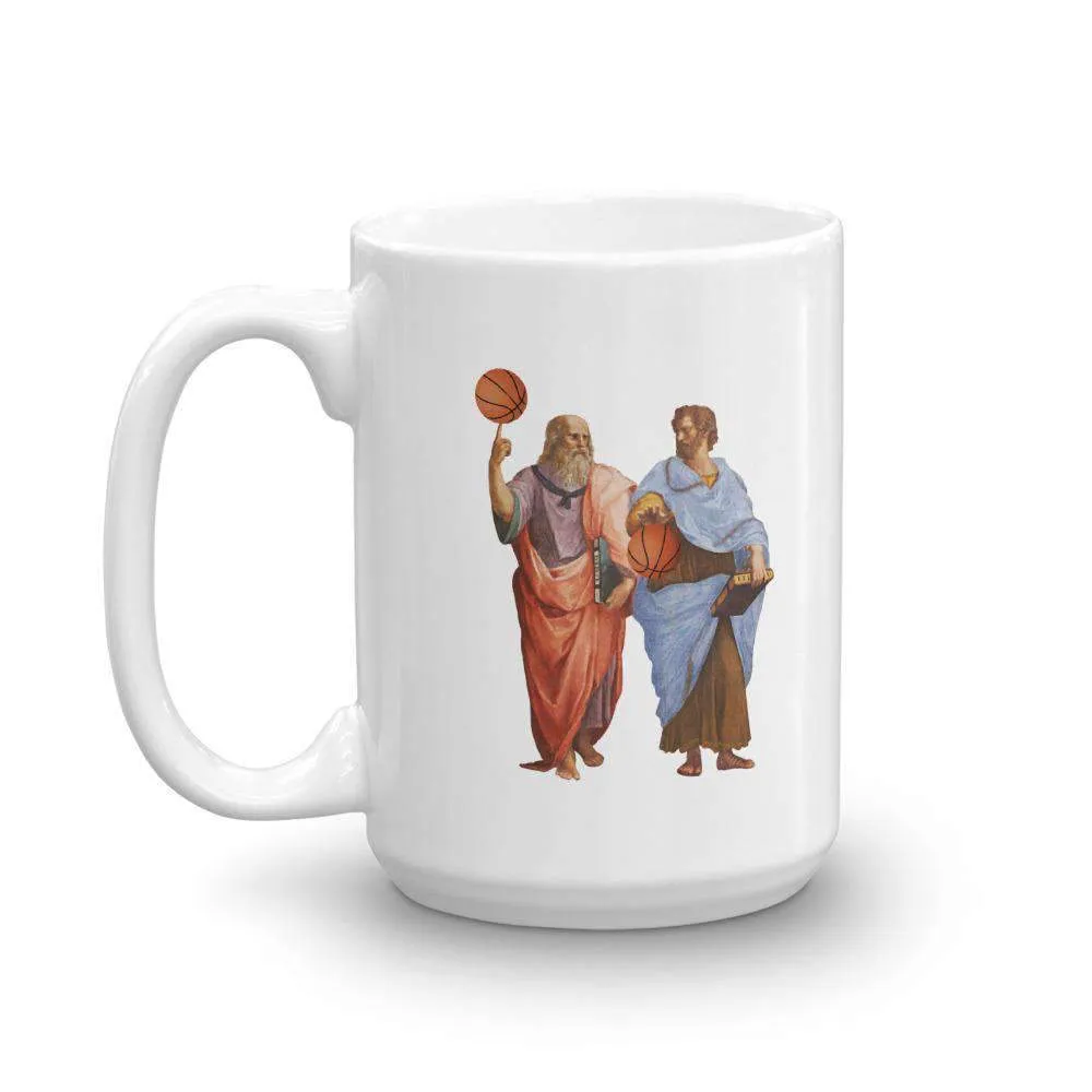 Aristotle and Plato with Basketballs - Mug