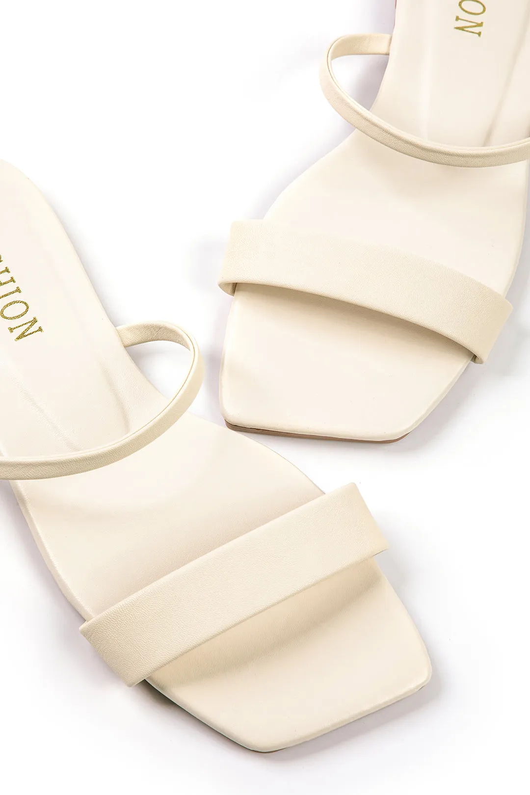 Basic Square Toe Flat Slide Sandals