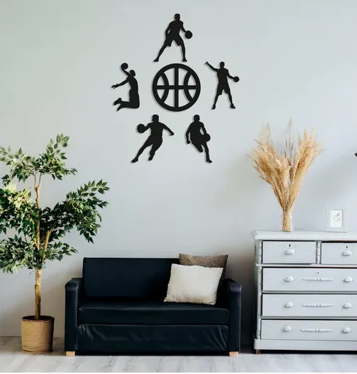 Basketball Wood Wall Art Set