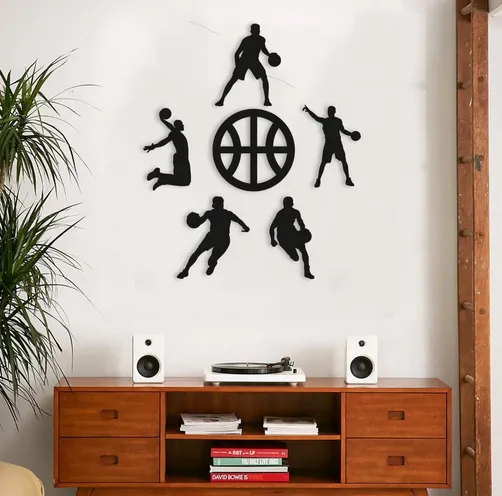 Basketball Wood Wall Art Set