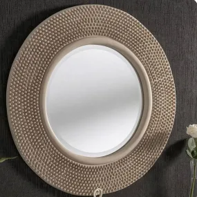 Bellamy October round mirror in with beaded large frame  85 cm reduced