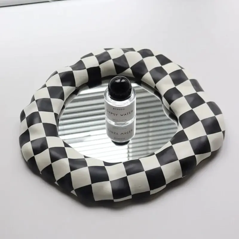 Black & White Checkerboard Vanity Mirror