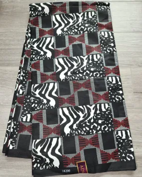 Black and White African Print Fabric, Ankara Fabric