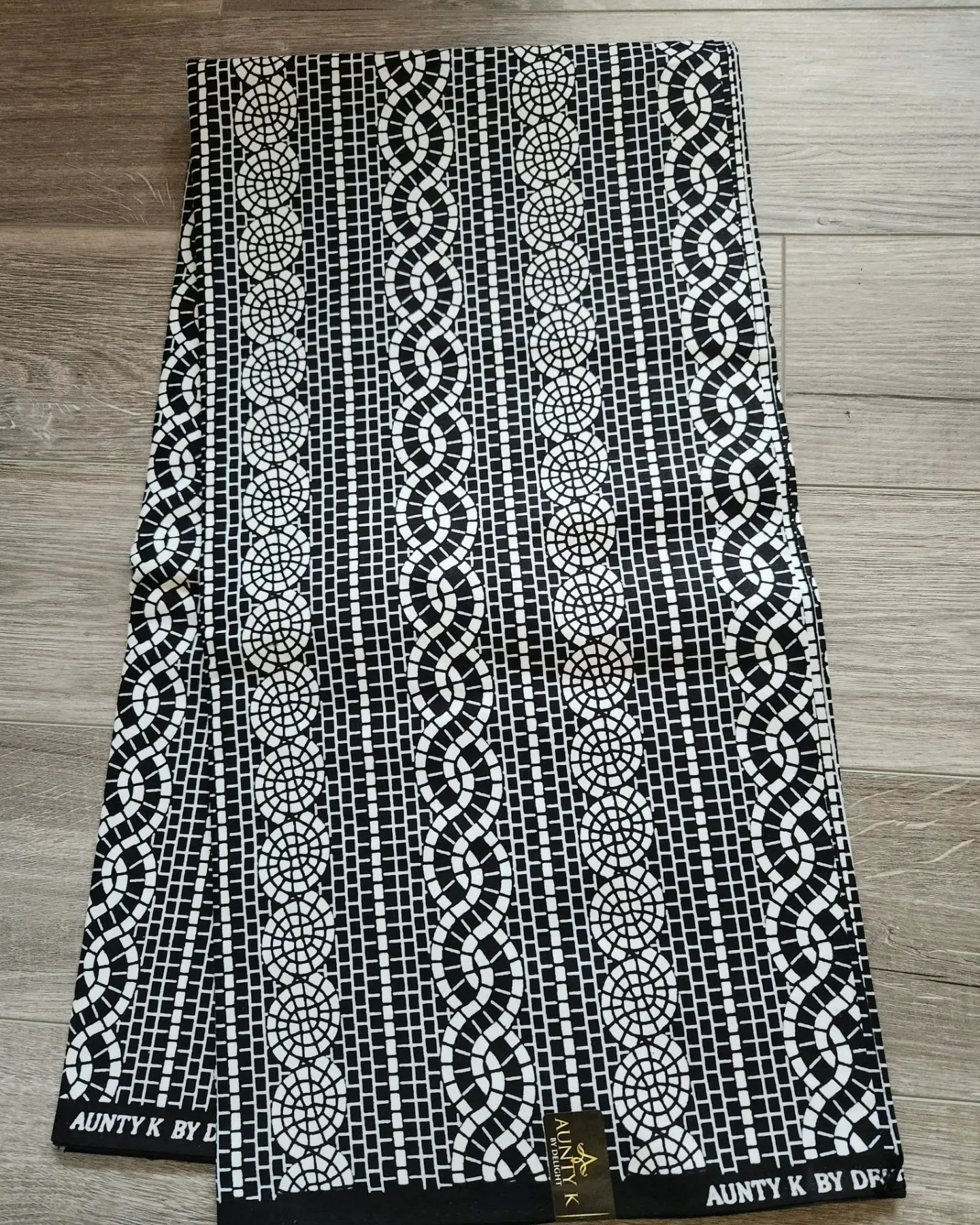 Black and White Monochrome African Print Fabric, Ankara Fabric