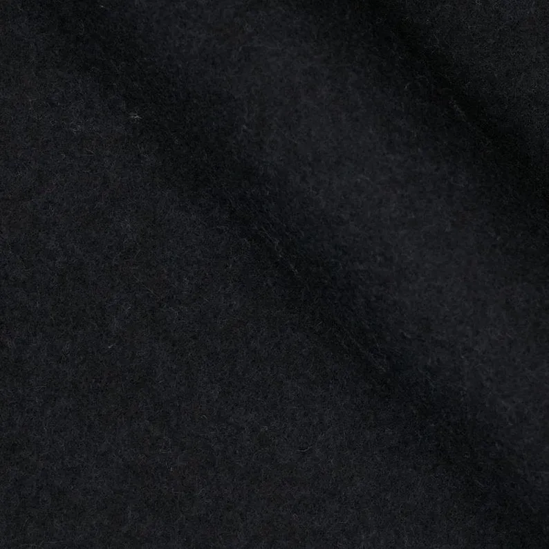 Black Sweatshirt Fleece Fabric 70" Wide - Cotton Polyester Blend | FabricLA