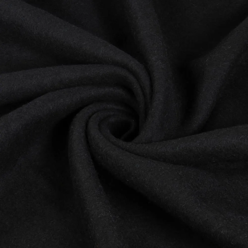 Black Sweatshirt Fleece Fabric 70" Wide - Cotton Polyester Blend | FabricLA