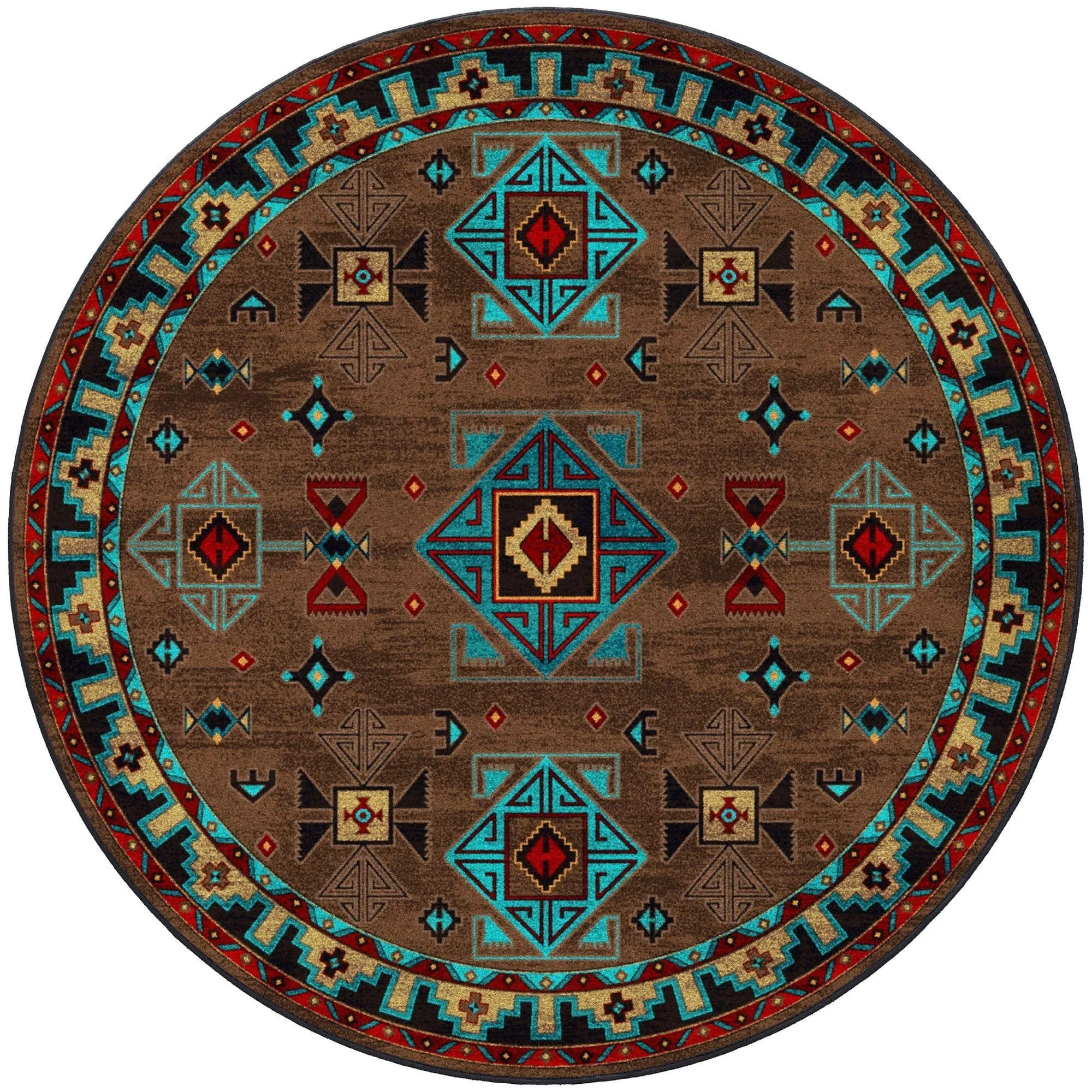 Blue Zircon Southwestern Rugs