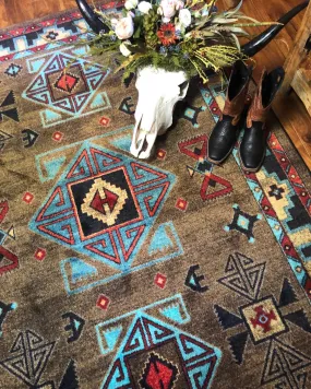 Blue Zircon Southwestern Rugs