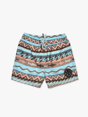 Boys Stoker Pool Shorts in Tan