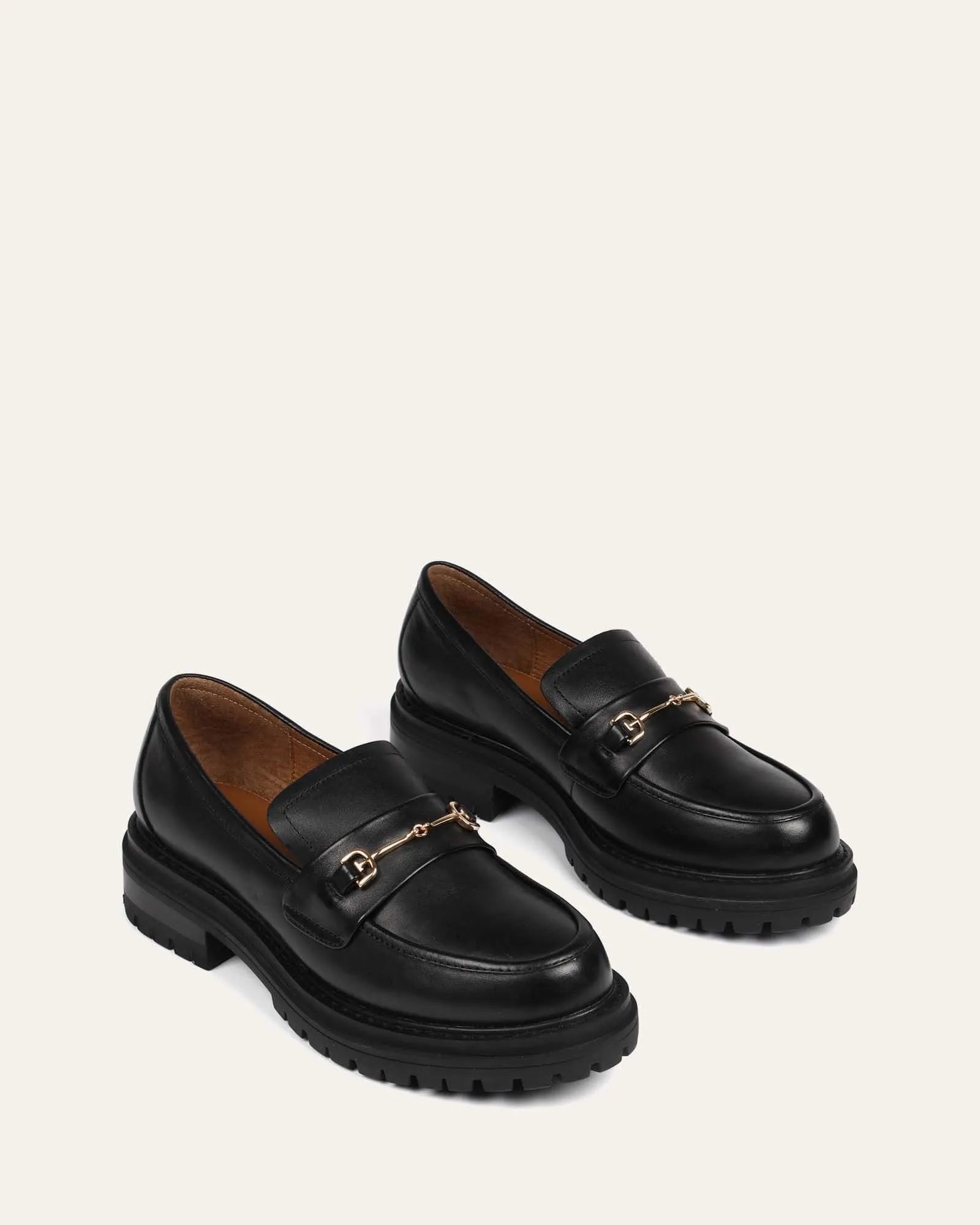 BRIXTON LOAFERS BLACK LEATHER