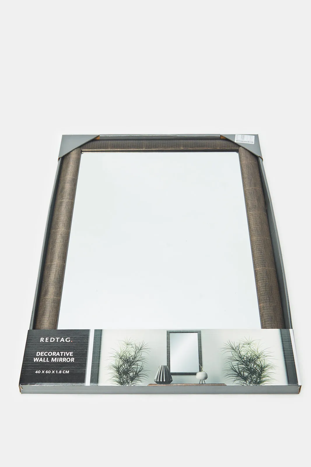 Brown Square Decorative Wall Mirror