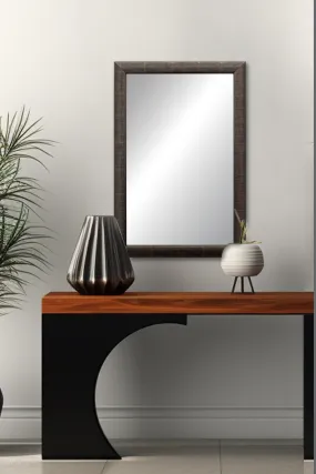 Brown Square Decorative Wall Mirror