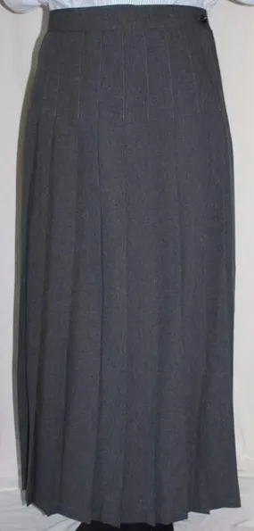 BYAM Junior High Gray Knife Pleated Long Skirt