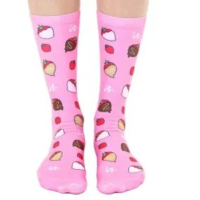 Chocolate Strawberries Unisex Crew Sock