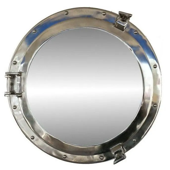 Chrome Porthole Mirror - 20"