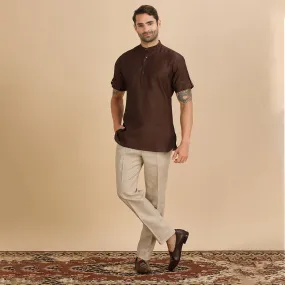 Cocoa Charm  Chocolate Brown Kurta Shirt