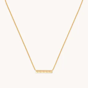 Cosmic Star Bar Necklace in Gold