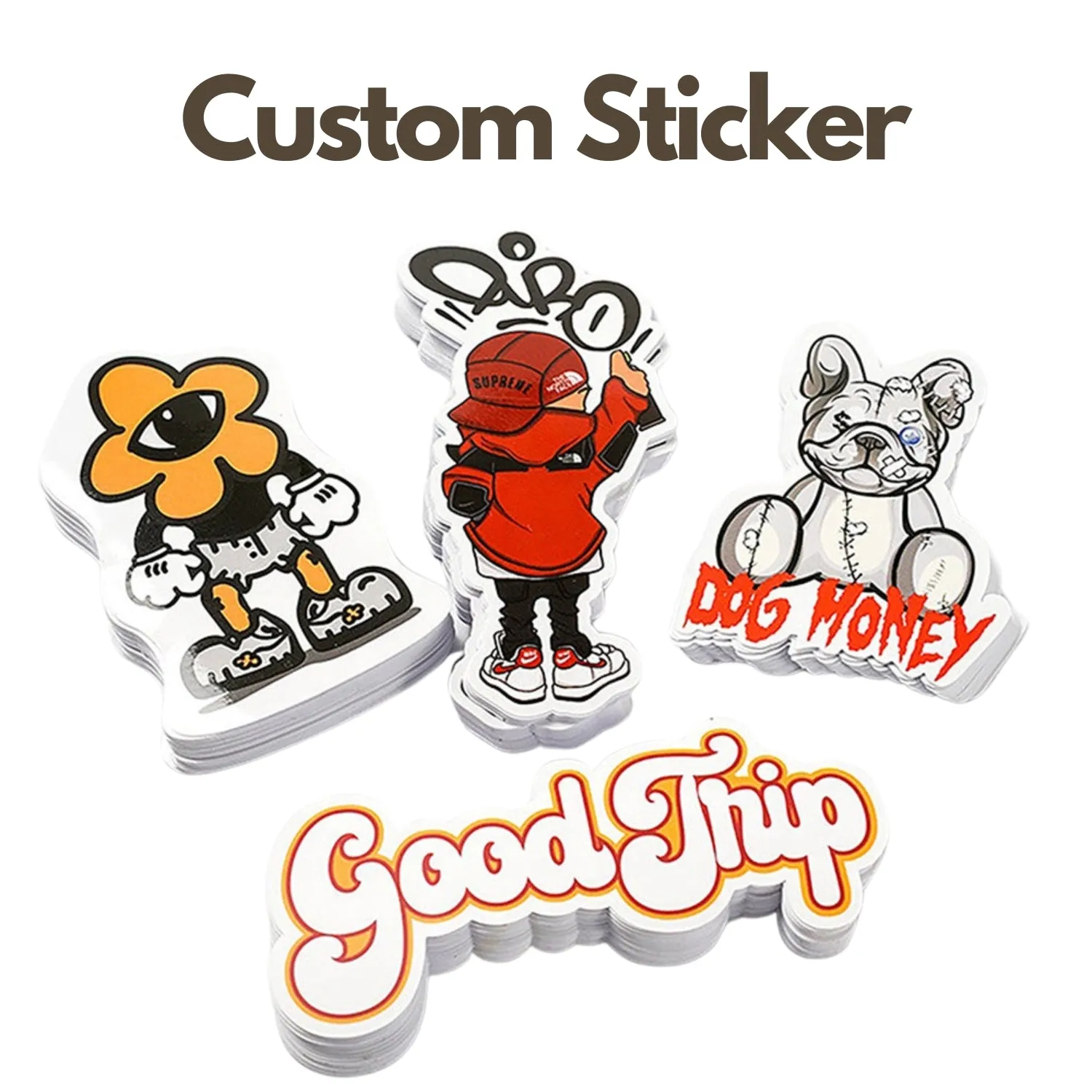 Custom Design Die Cut Stickers - Vinyl, Washi, Kraft, Holographic