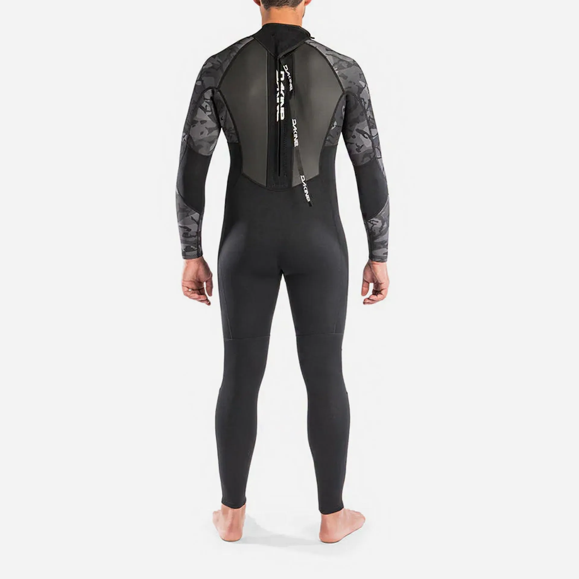 Dakine Mens Quantum Back Zip 3/2 GBS Full Wetsuit - Black Camo/White