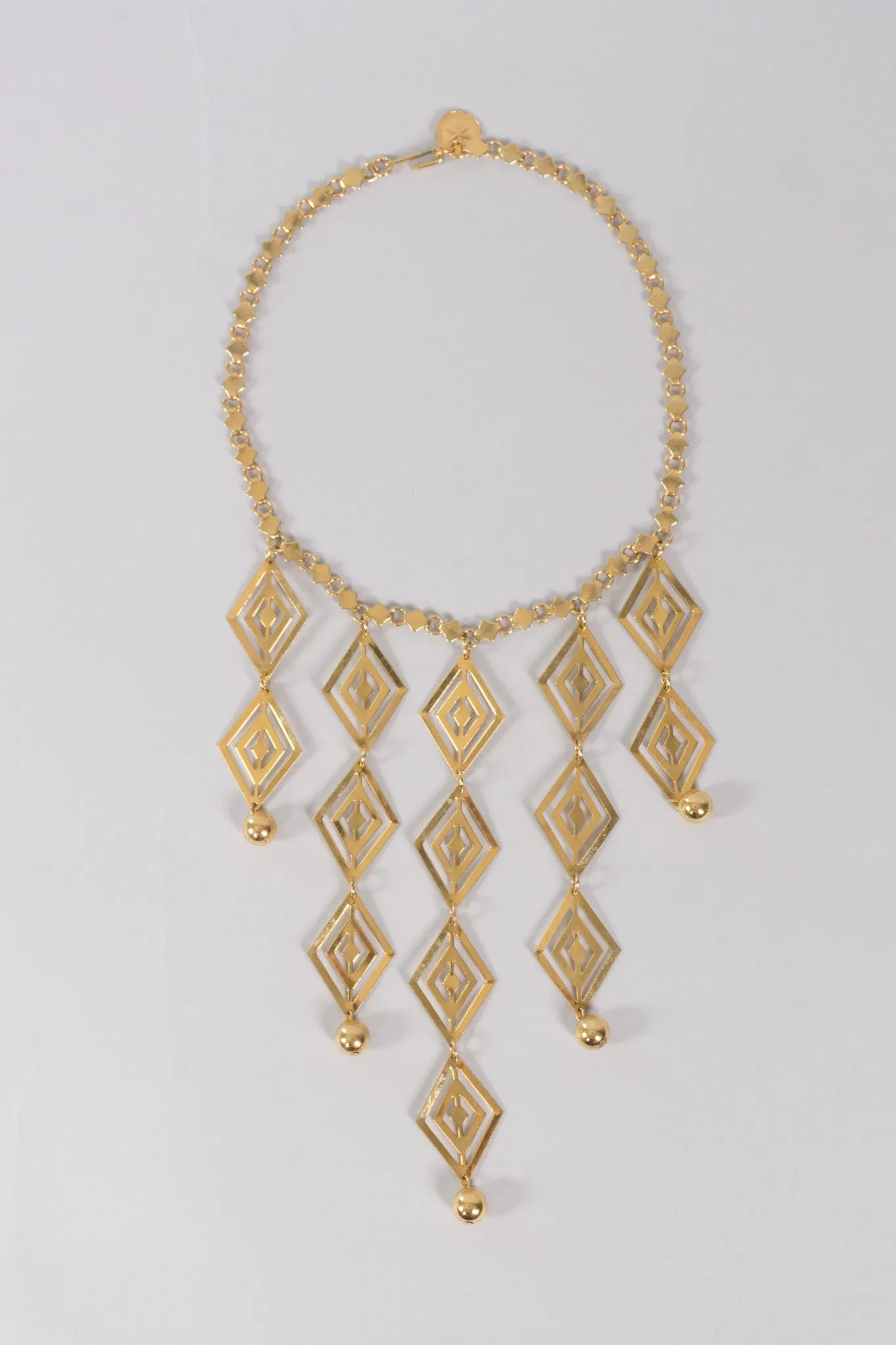 Diamond Cutout Bib Necklace