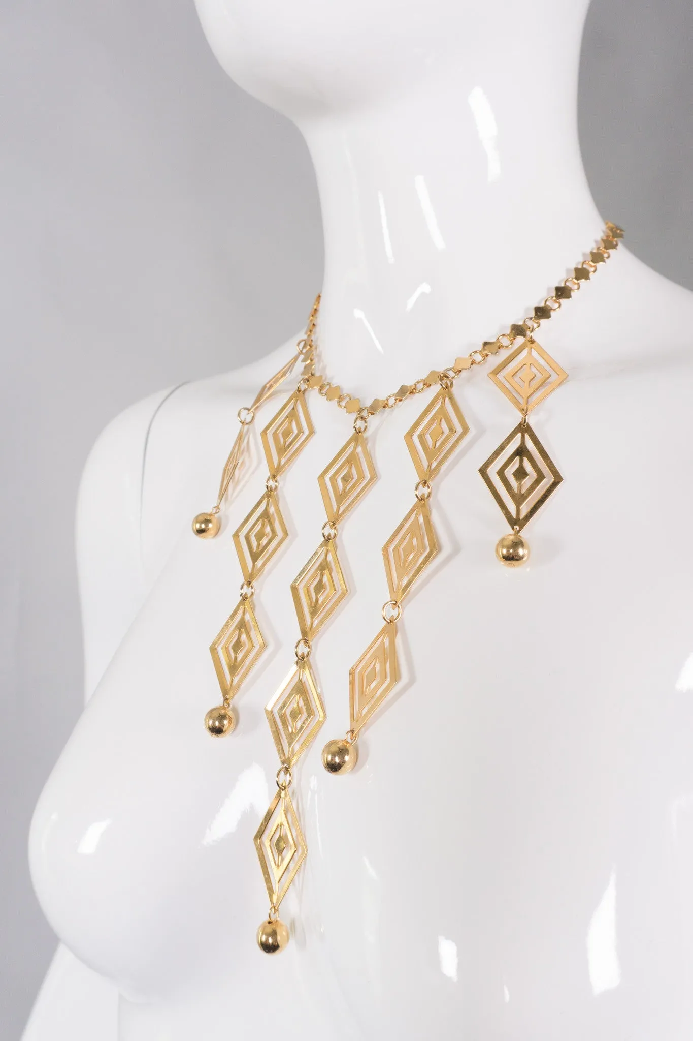 Diamond Cutout Bib Necklace