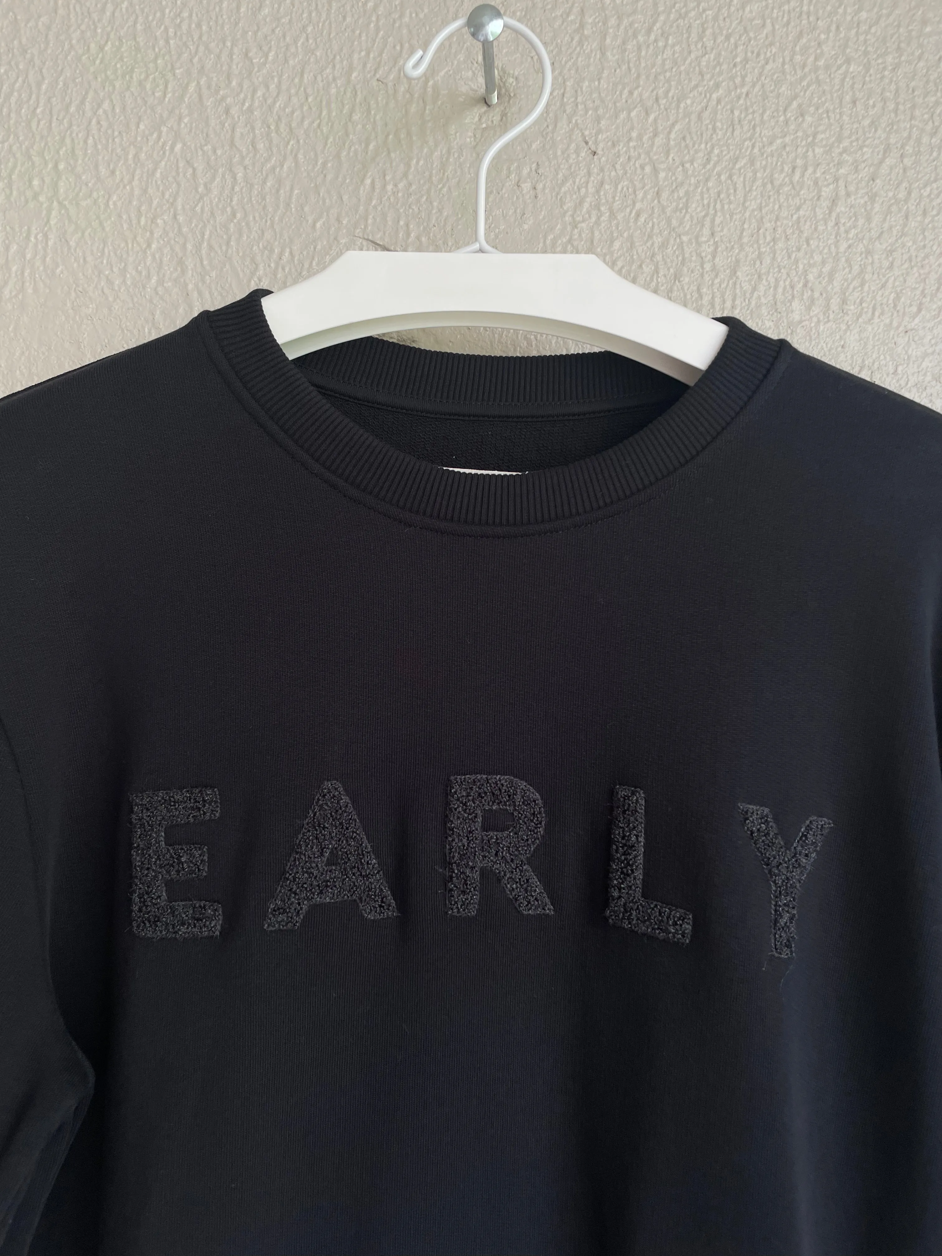 Early High-Stitch Logo Sweat - Black