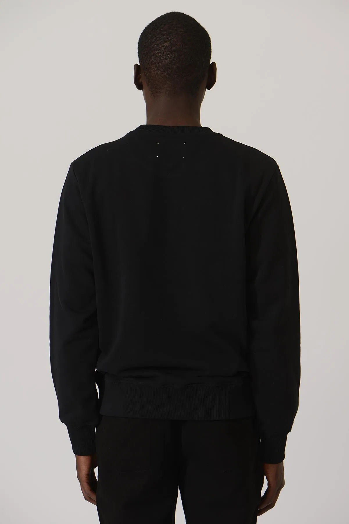 Early High-Stitch Logo Sweat - Black